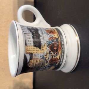 Vintage Fireman Themed Mustache Coffee Mug